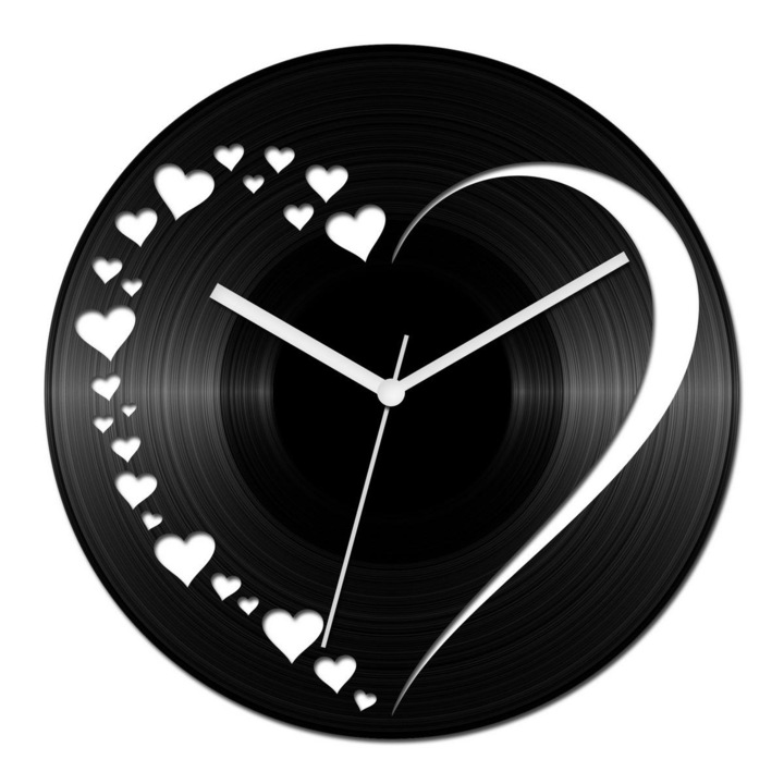 Szívecskés bakelit óra