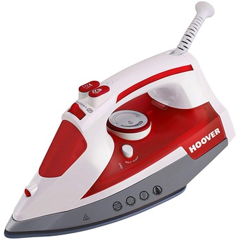Fier de calcat Hoover TIM2500EU 2500 W, 0.3 L, 35 g/min, Sistem anti-calcar, Rosu/ Alb Fier de calcat Hoover TIM2500EU 2500 W, 0.3 L, 35 g/min, Sistem anti-calcar, Rosu/ Alb