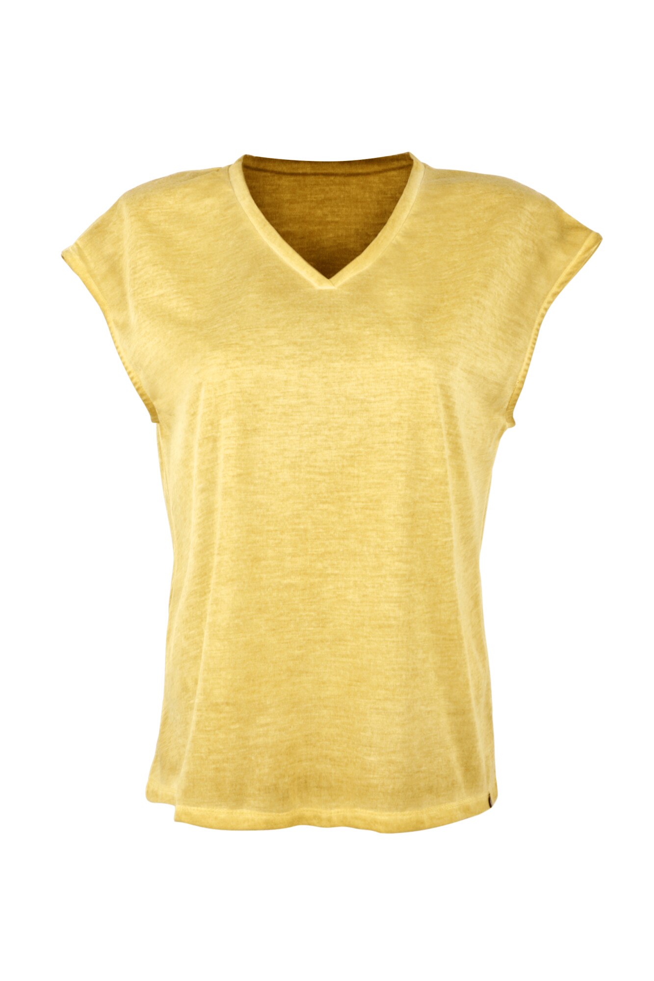 Tricou dama Zusss, decolteu V, Germag, Galben