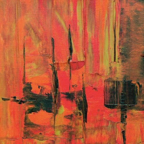 Tablou Canvas, Abstract, 70 x 70 cm, Rama lemn, Multicolor