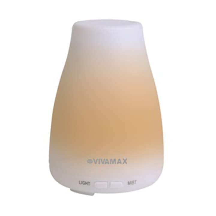 Vivamax Ultrahangos aroma párologtató, Éjszakai fény, 30 ml/óra párakibocsájtás, Fehér