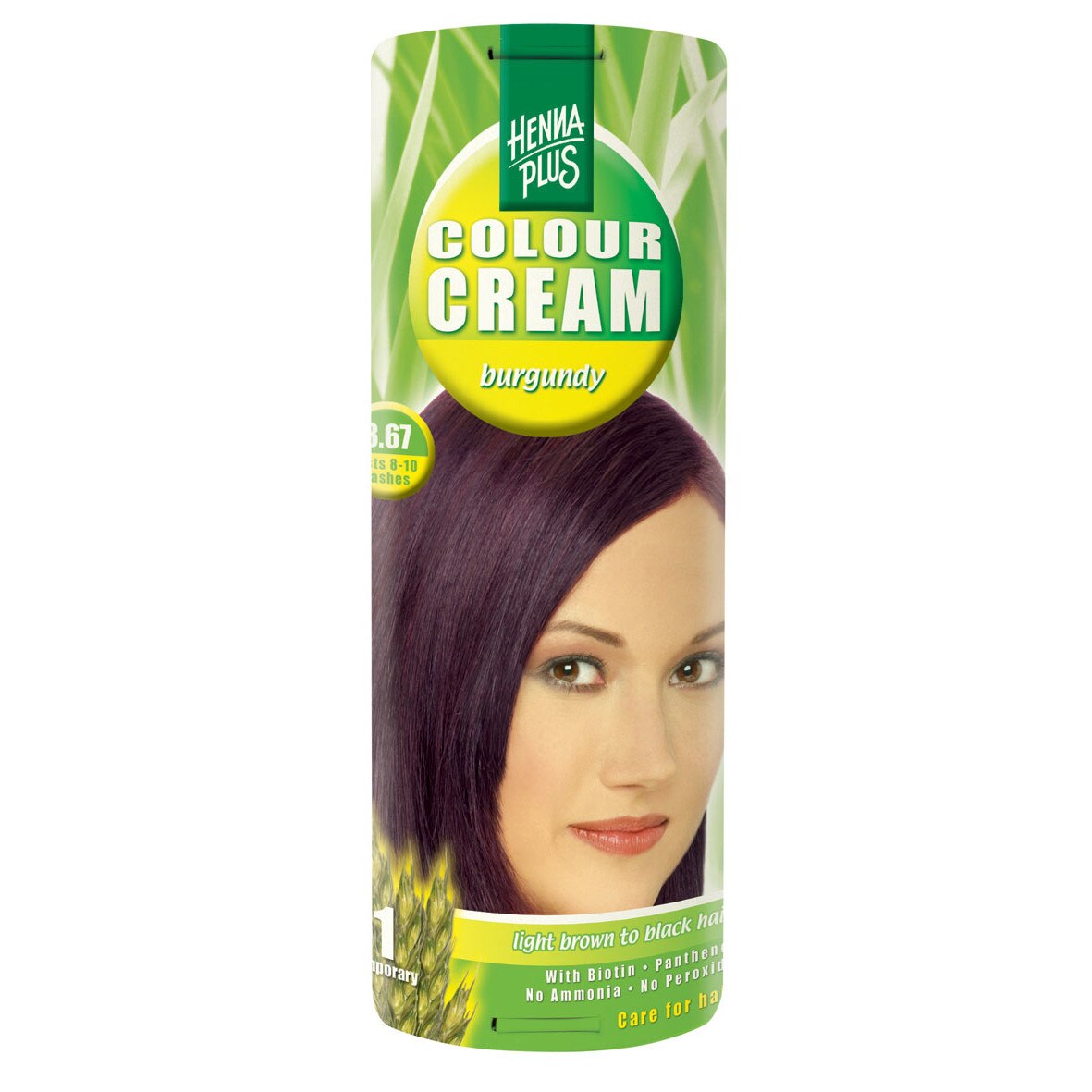 Crema coloranta Hennaplus Colour Cream Burgundy 3.67, 60 ml