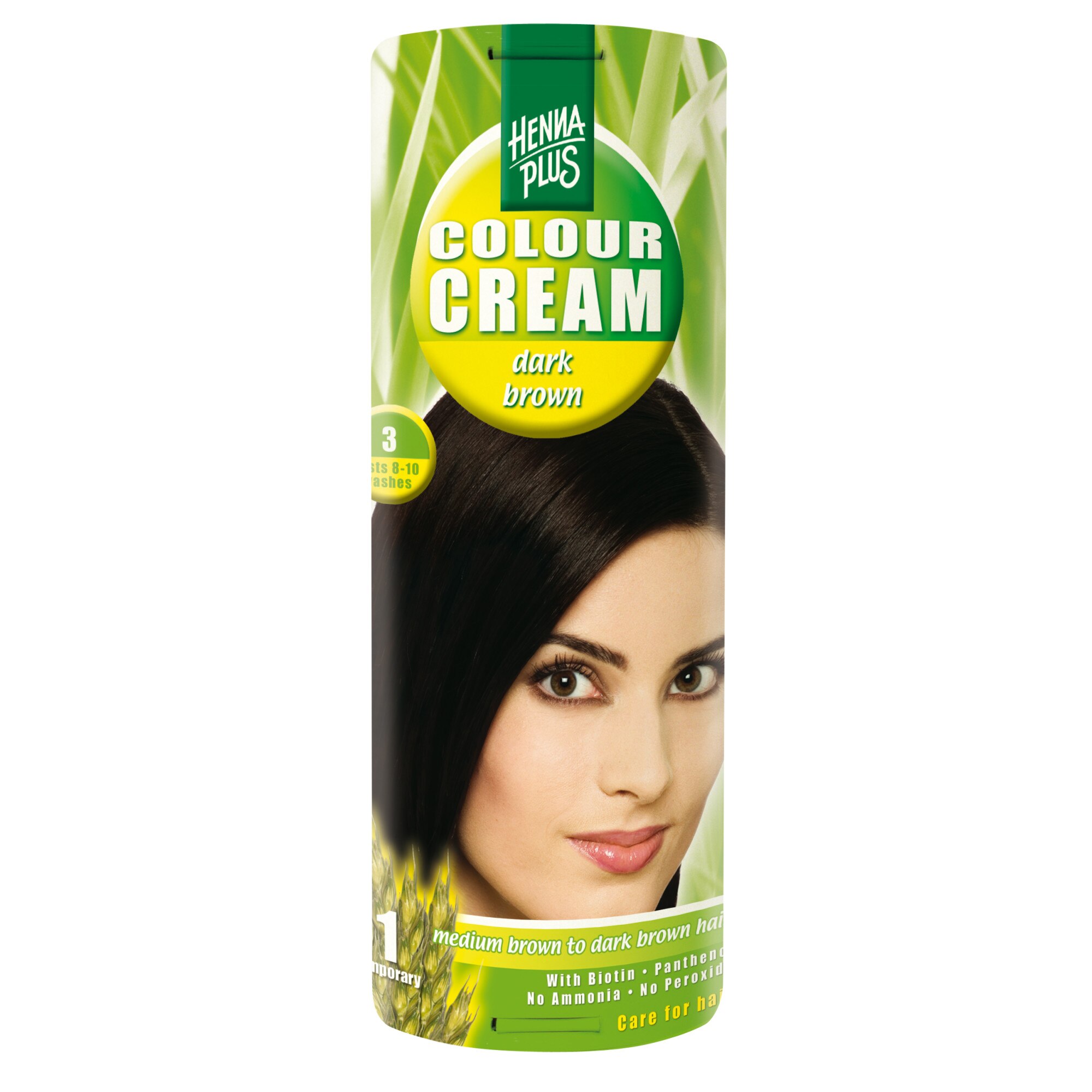 Crema coloranta Hennaplus Colour Cream Dark Brown 3, 60 ml