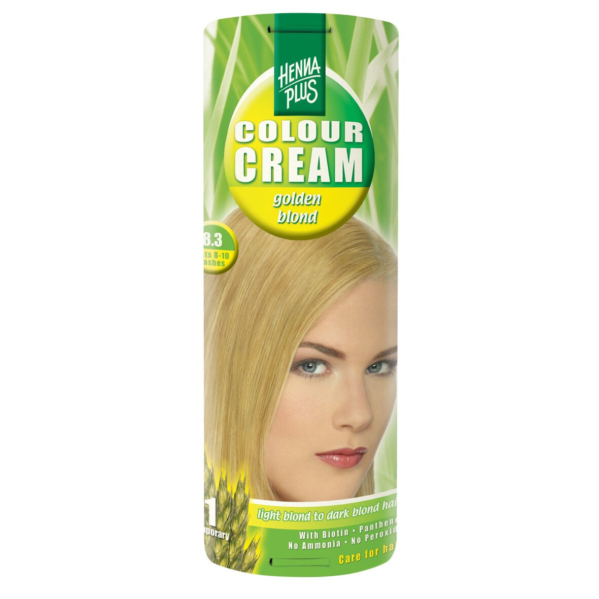 Crema coloranta Hennaplus Colour Cream Golden Blond 8.3, 60 ml