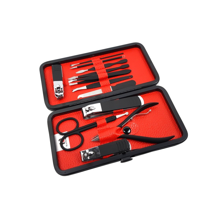 Trusa profesionala manichiura BLACKSMITH Design 12 piese BT-3013