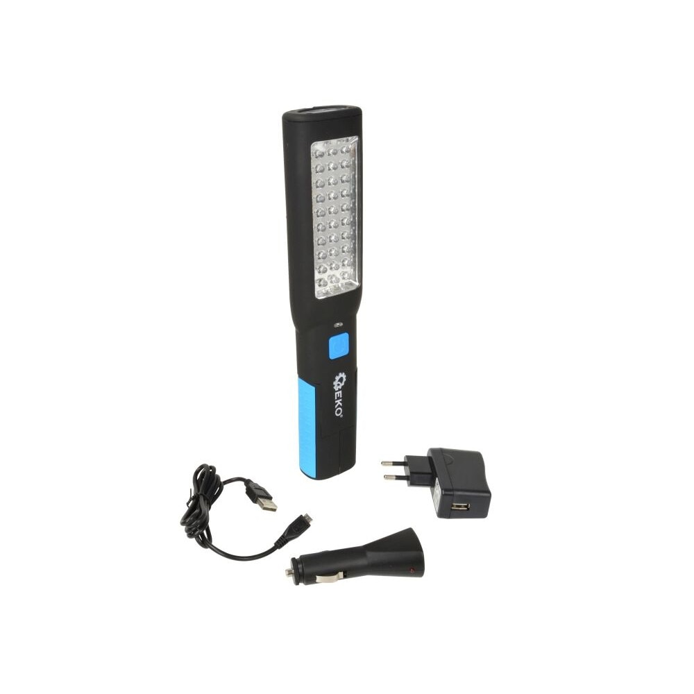 Lanterna pentru atelier, 30 + 7LED 1800mah 230V / 12V, Geko, G15107
