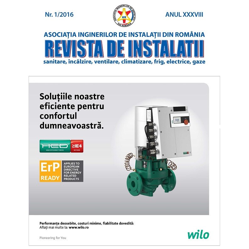 Revista de instalatii nr.1/2016 (Abonament anual 6 aparitii), Asociatia Inginerilor De Instalatii Din Romania
