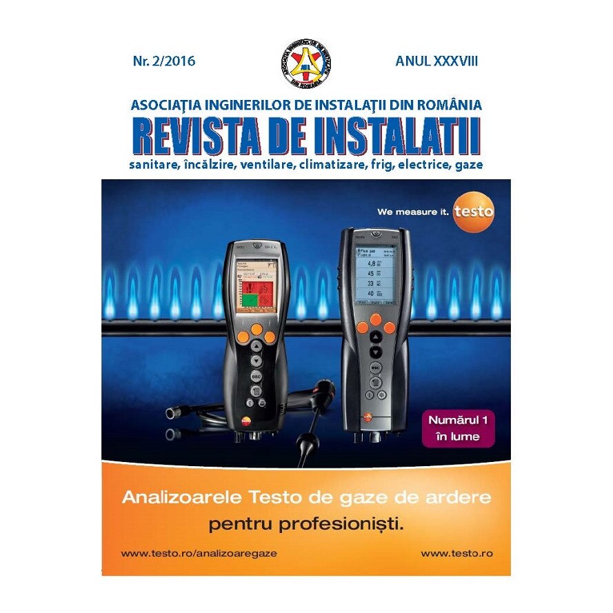 Revista de instalatii nr.2/2016, Asociatia Inginerilor De Instalatii Din Romania