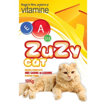 Hrana uscata pentru pisici Zuzy Cat Mix Carne, 10kg Hrana uscata pentru pisici Zuzy Cat Mix Carne, 10kg
