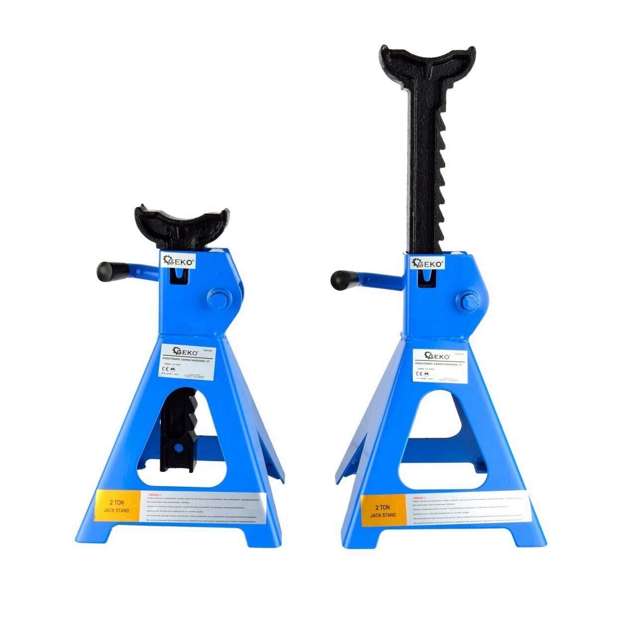 Set 2 suporturi pentru auto Geko G02159, capacitate 2 tone