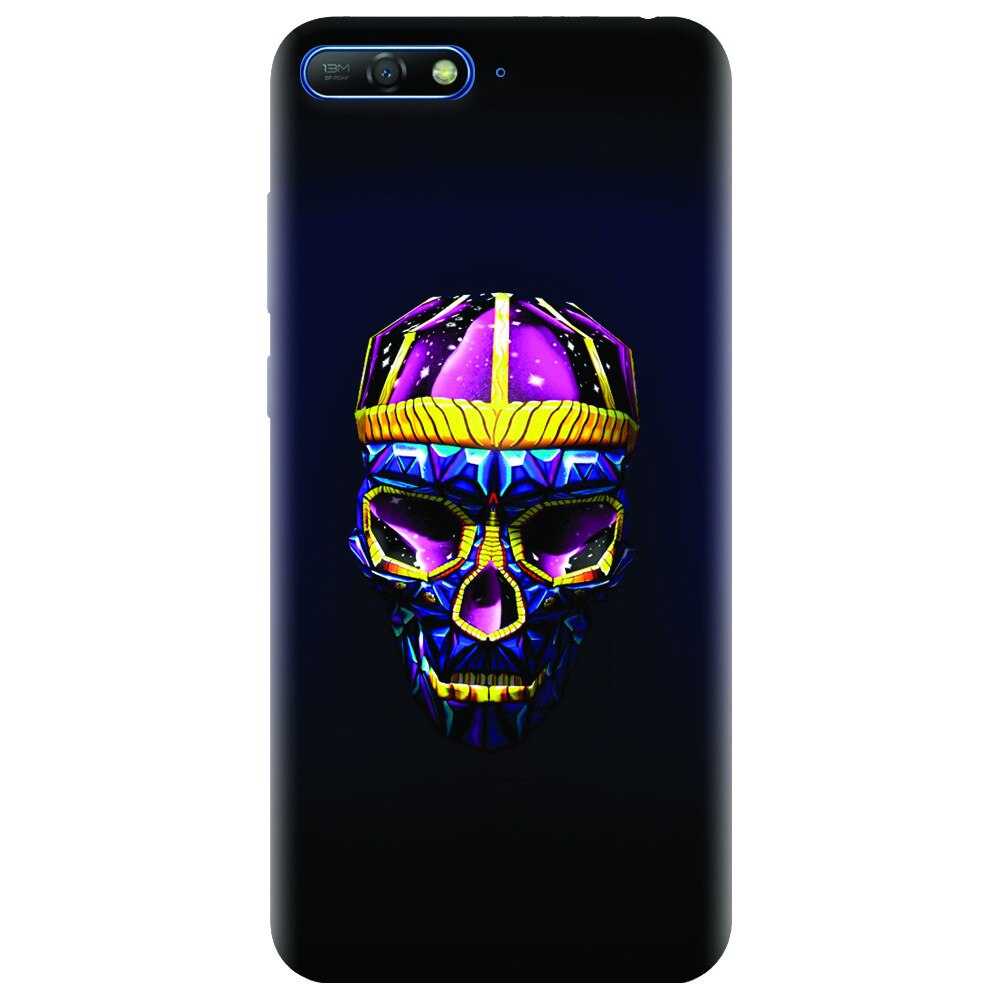 Husa silicon pentru Huawei Y6 2018, Colorfull Skull