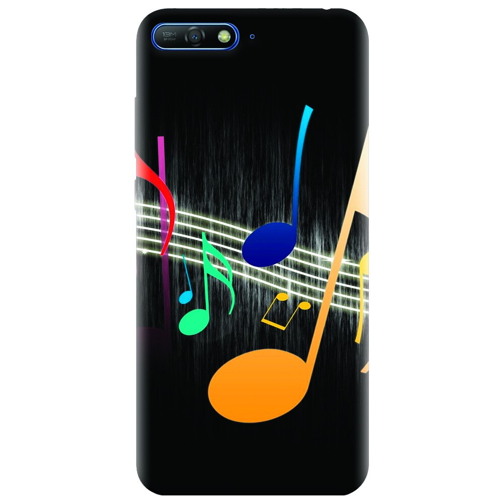 Husa silicon pentru Huawei Y6 2018, Colorful Music