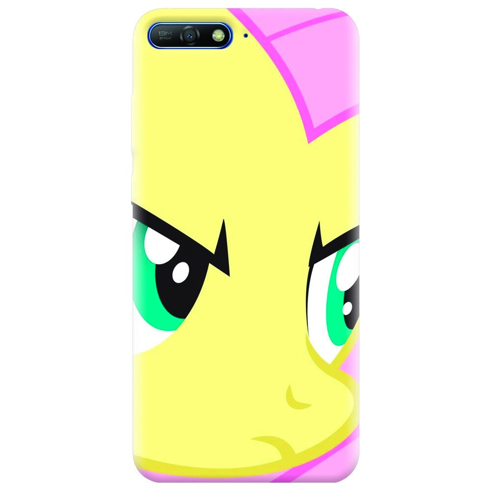 Husa silicon pentru Huawei Y6 2018, Close Up Fluttershy My Little Pony Friendship Is Magic