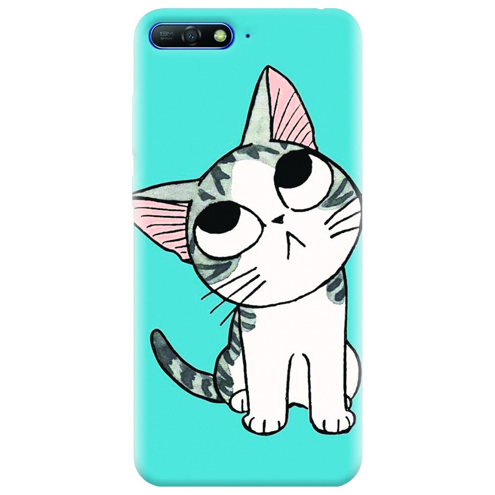Husa silicon pentru Huawei Y6 2018, Cat Lovely Cartoon