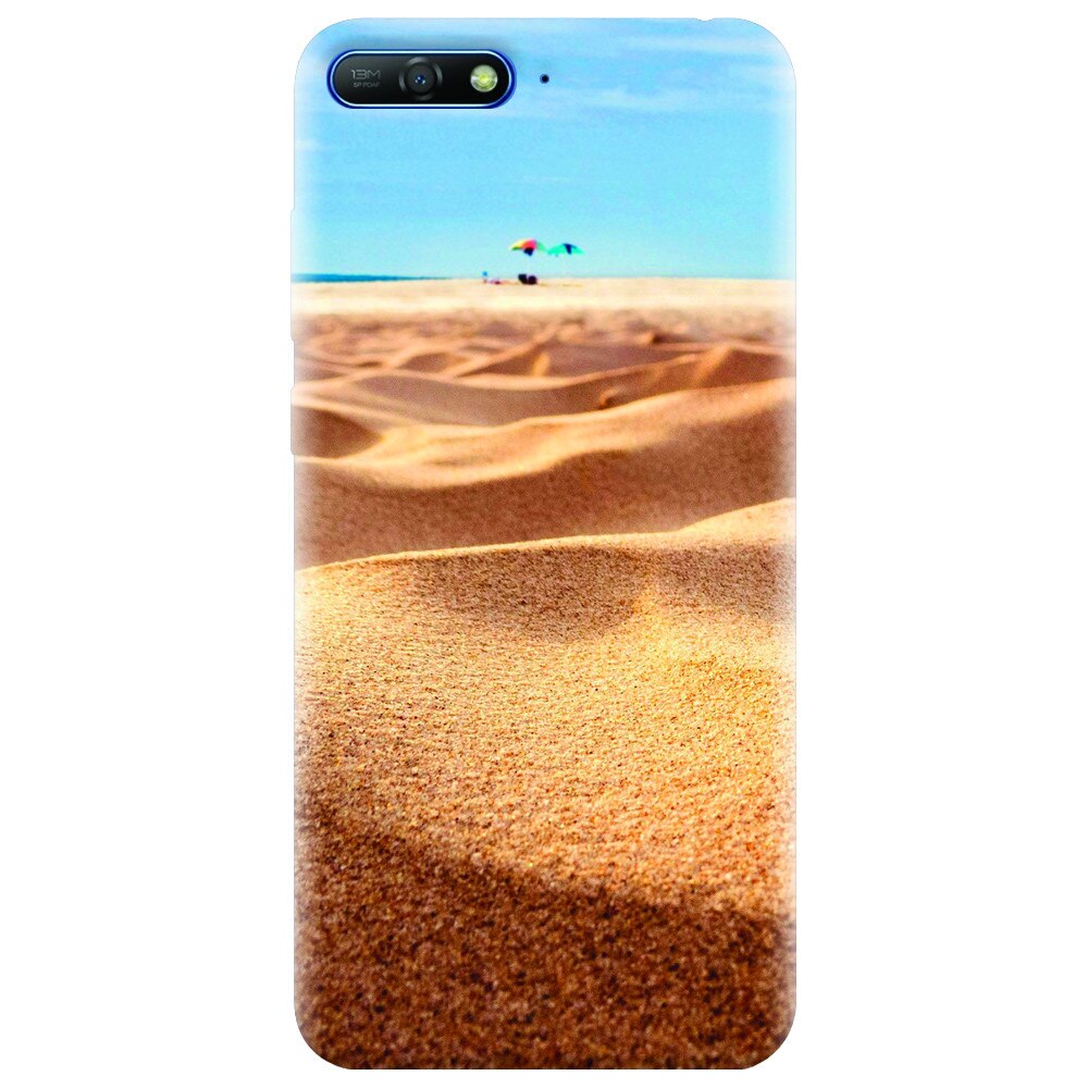 Husa silicon pentru Huawei Y6 2018, Beach Sand Closeup Holiday