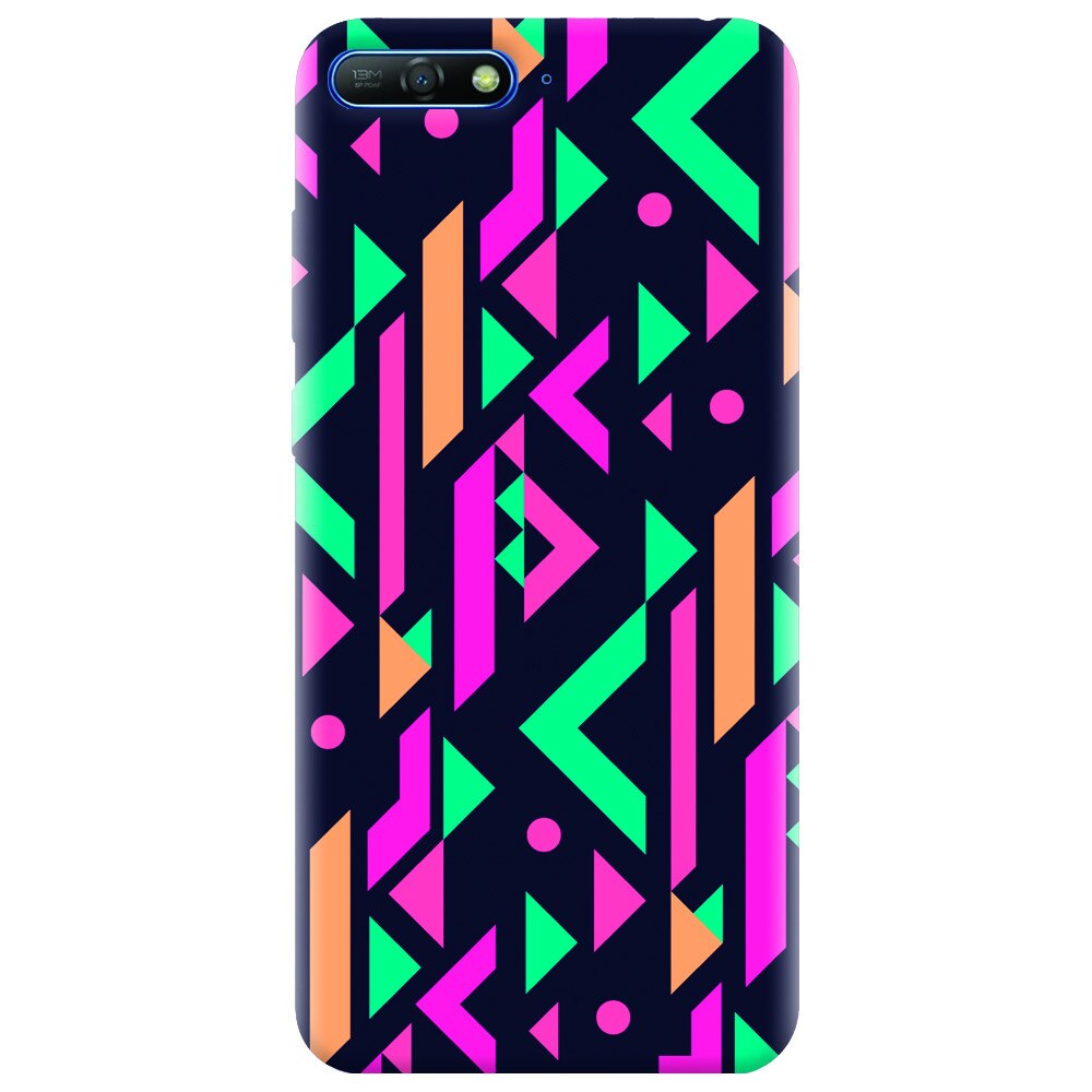 Husa silicon pentru Huawei Y6 2018, Alien Geometrics