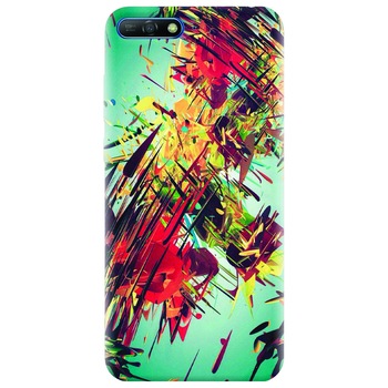 Husa silicon pentru Huawei Y6 2018, Complex Abstract Colorful 3D Drawing Husa silicon pentru Huawei Y6 2018, Complex Abstract Colorful 3D Drawing