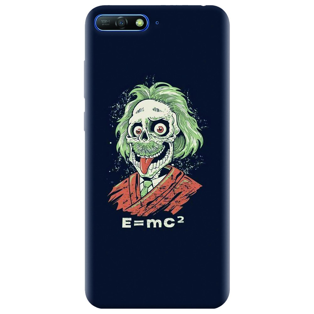 Husa silicon pentru Huawei Y6 2018, Albert Einstein Caricature