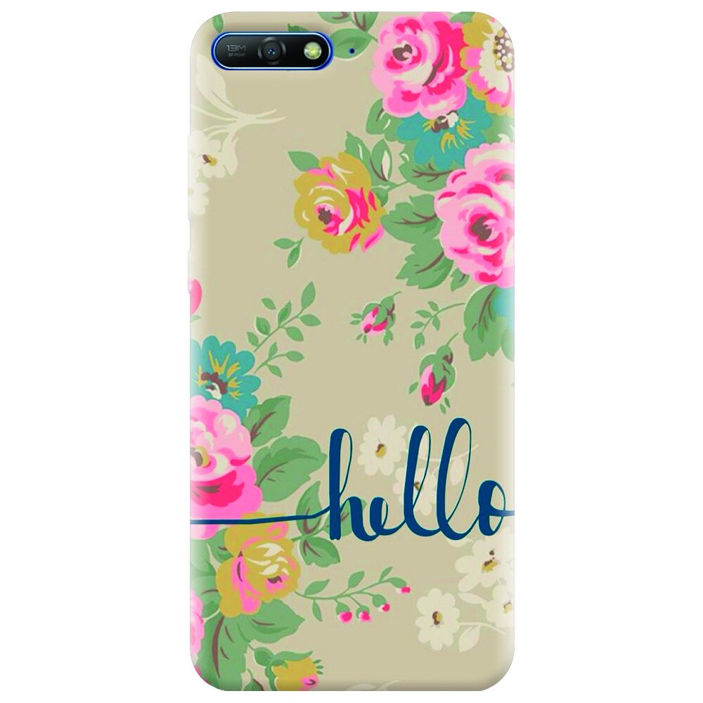 Husa silicon pentru Huawei Y6 2018, Cute Flower Phone