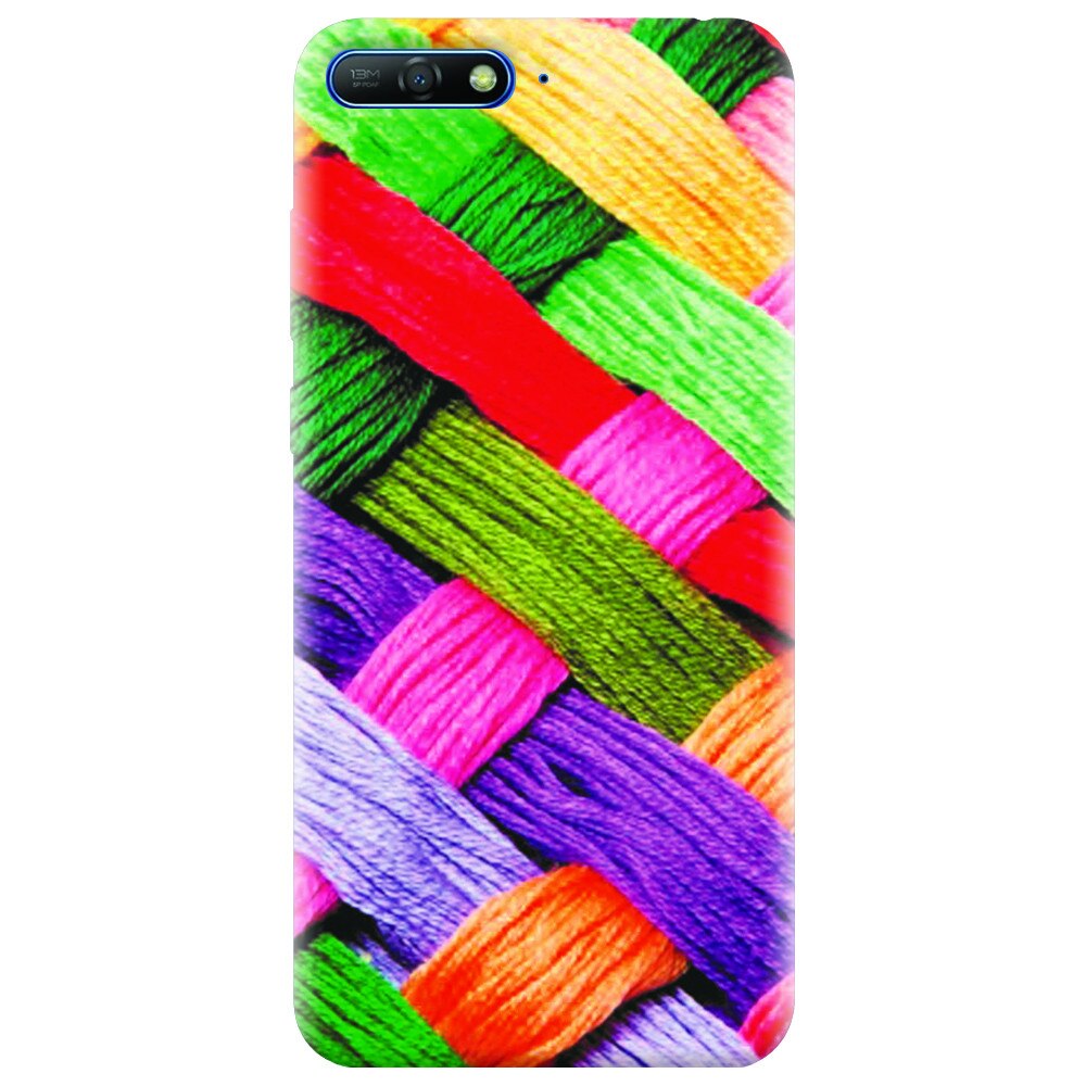 Husa silicon pentru Huawei Y6 2018, Colorful Woolen Art