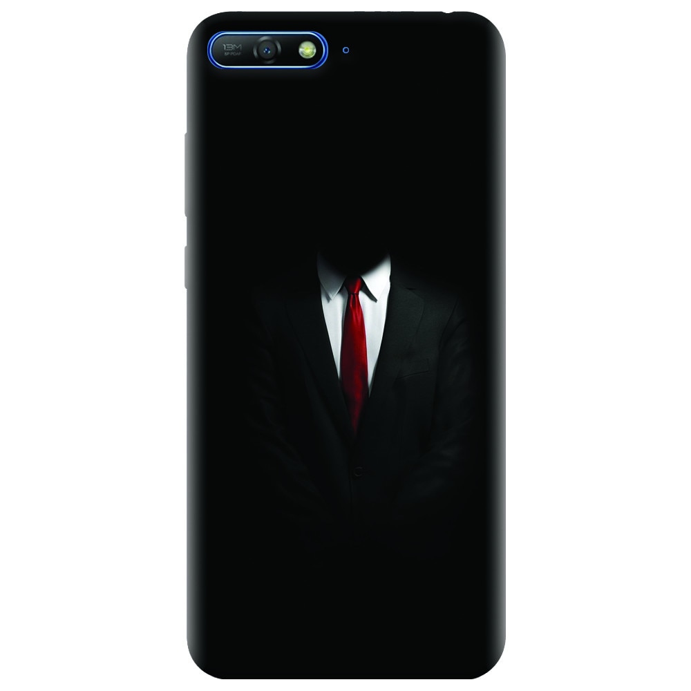 Husa silicon pentru Huawei Y6 2018, Mystery Man In Suit