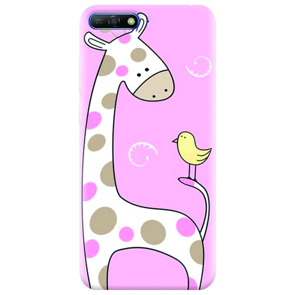 Husa silicon pentru Huawei Y6 2018, Cute Giraffe