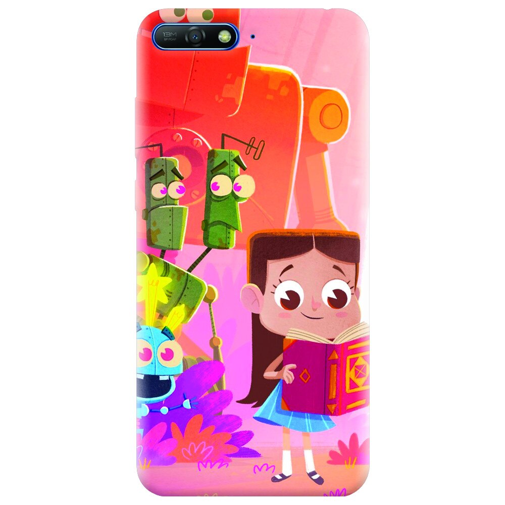 Husa silicon pentru Huawei Y6 2018, Children Kids Robots Illustration Colorful K