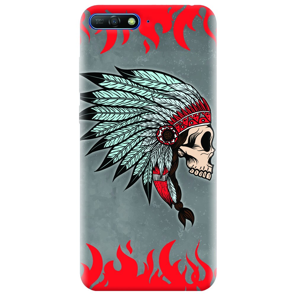 Husa silicon pentru Huawei Y6 2018, Indian Skull