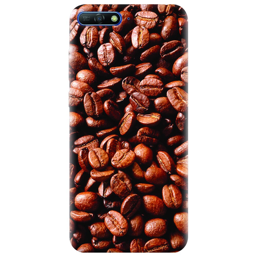 Husa silicon pentru Huawei Y6 2018, Coffee Beans