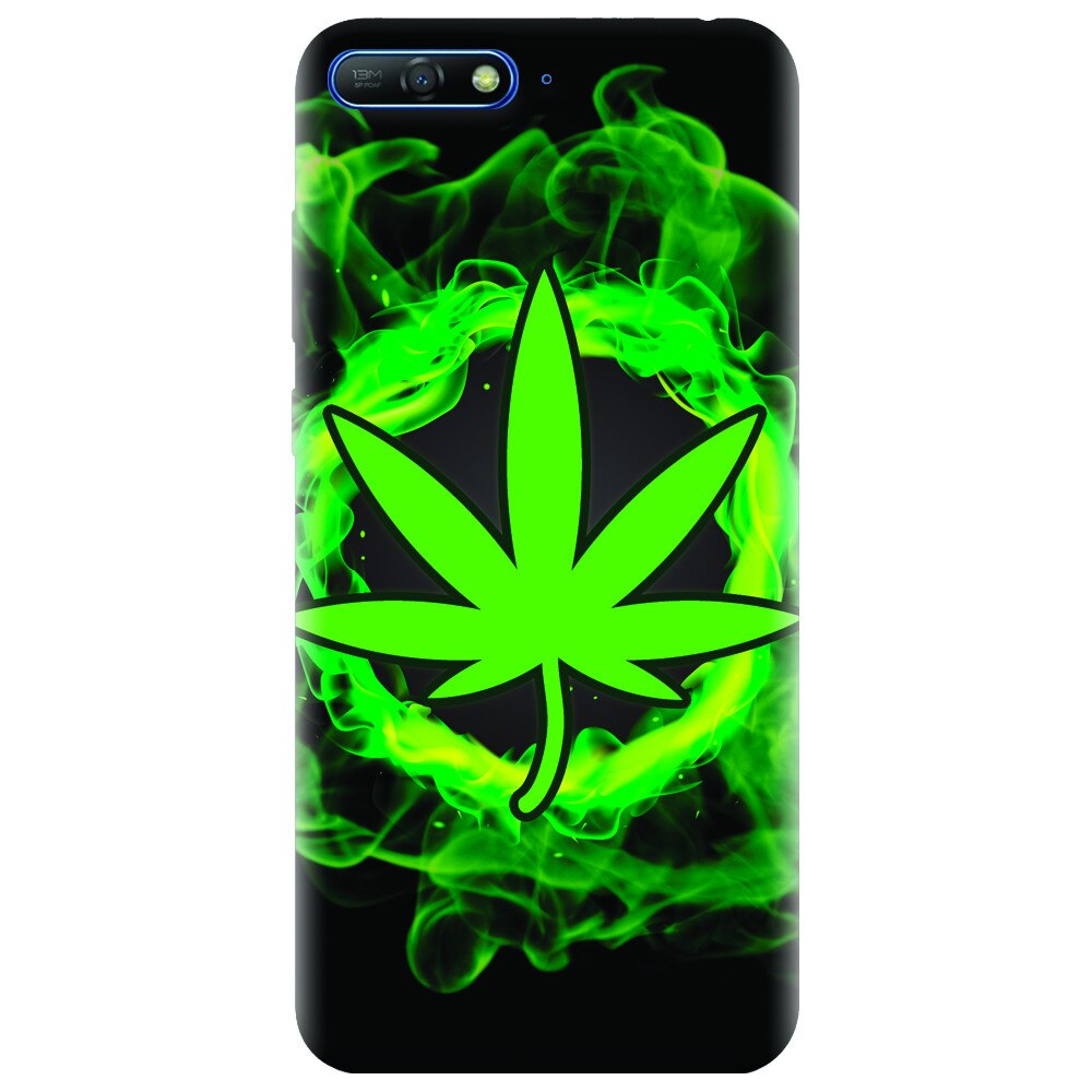 Husa silicon pentru Huawei Y6 2018, GreenFlames