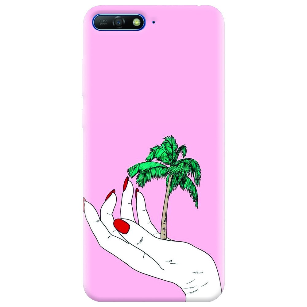 Husa silicon pentru Huawei Y6 2018, Palm Tree