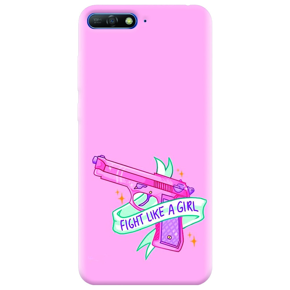 Husa silicon pentru Huawei Y6 2018, Fight Like A Girl