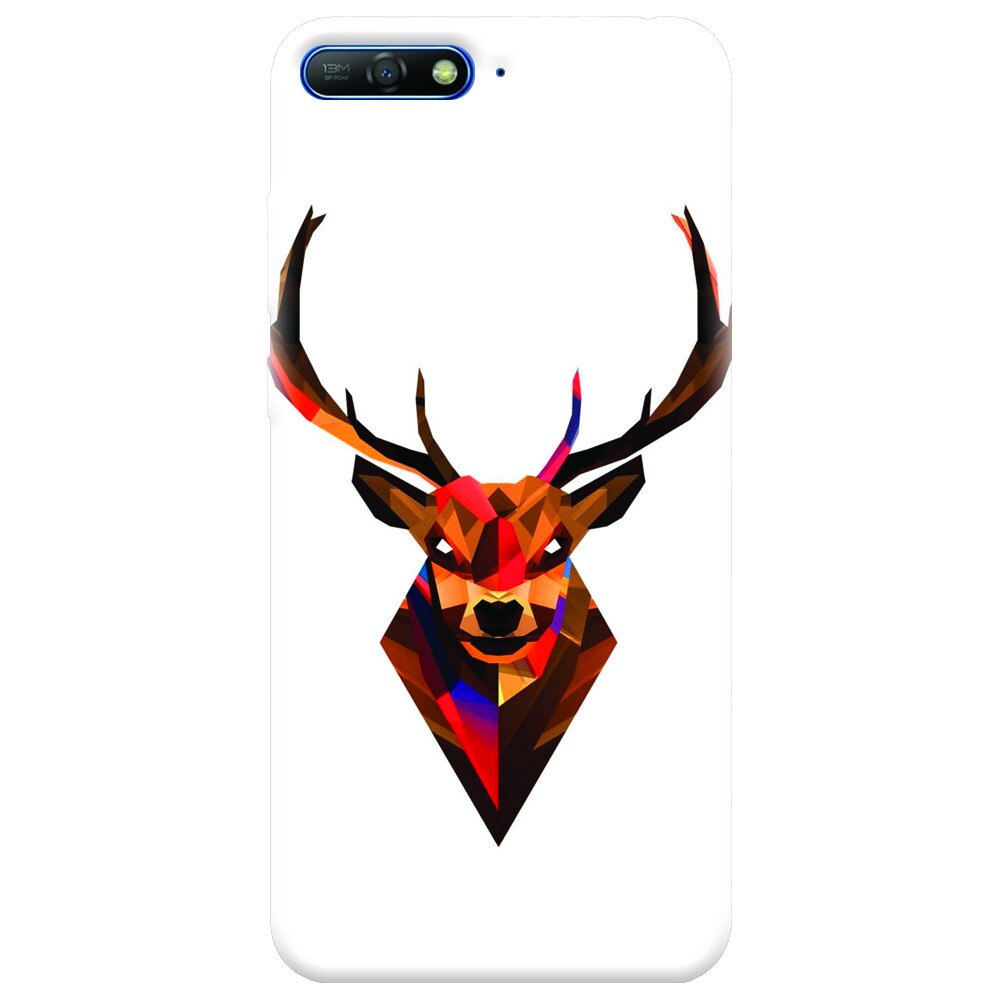 Husa silicon pentru Huawei Y6 2018, Geometric Tibetan Antelope