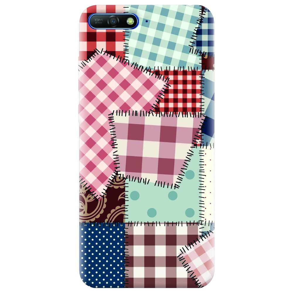 Husa silicon pentru Huawei Y6 2018, Patchwork Vector