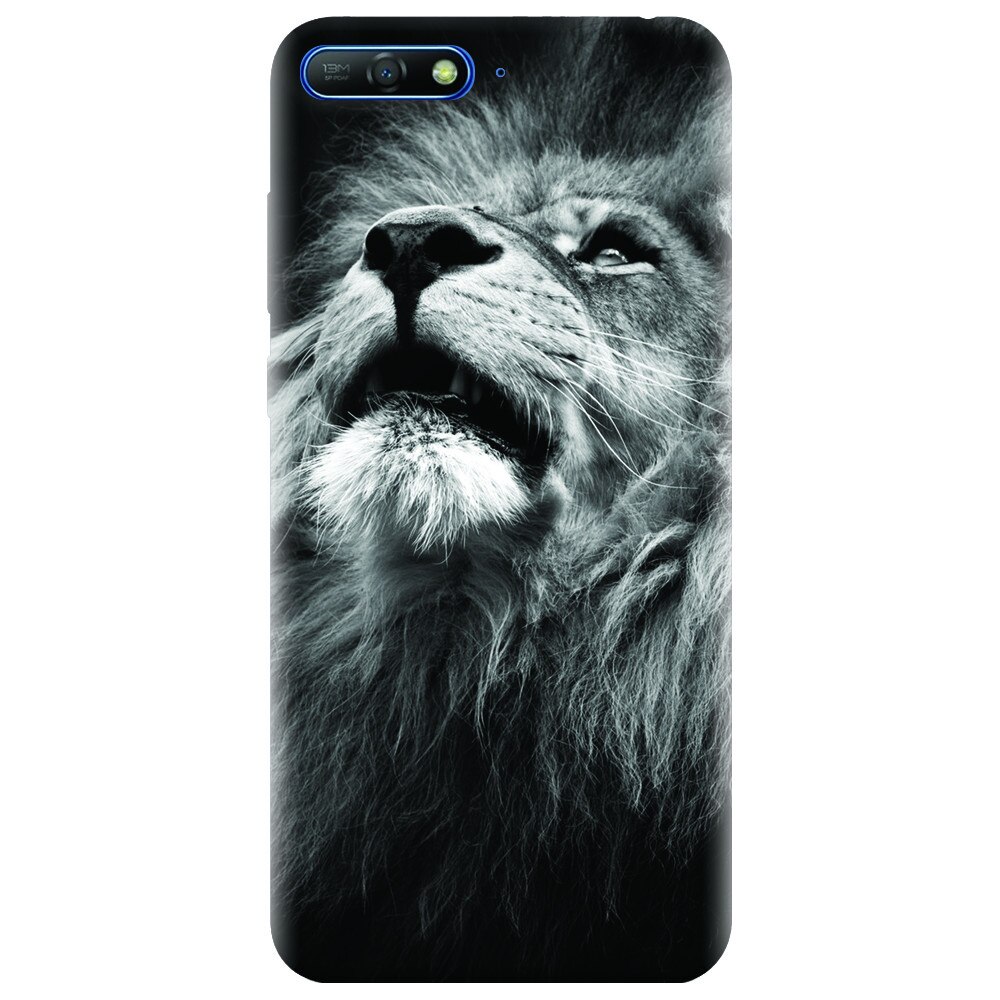 Husa silicon pentru Huawei Y6 2018, Majestic Lion Portrait
