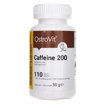 Supliment alimentar, Cafeina, Ostrovit, 200 mg, 110 comprimate Supliment alimentar, Cafeina, Ostrovit, 200 mg, 110 comprimate