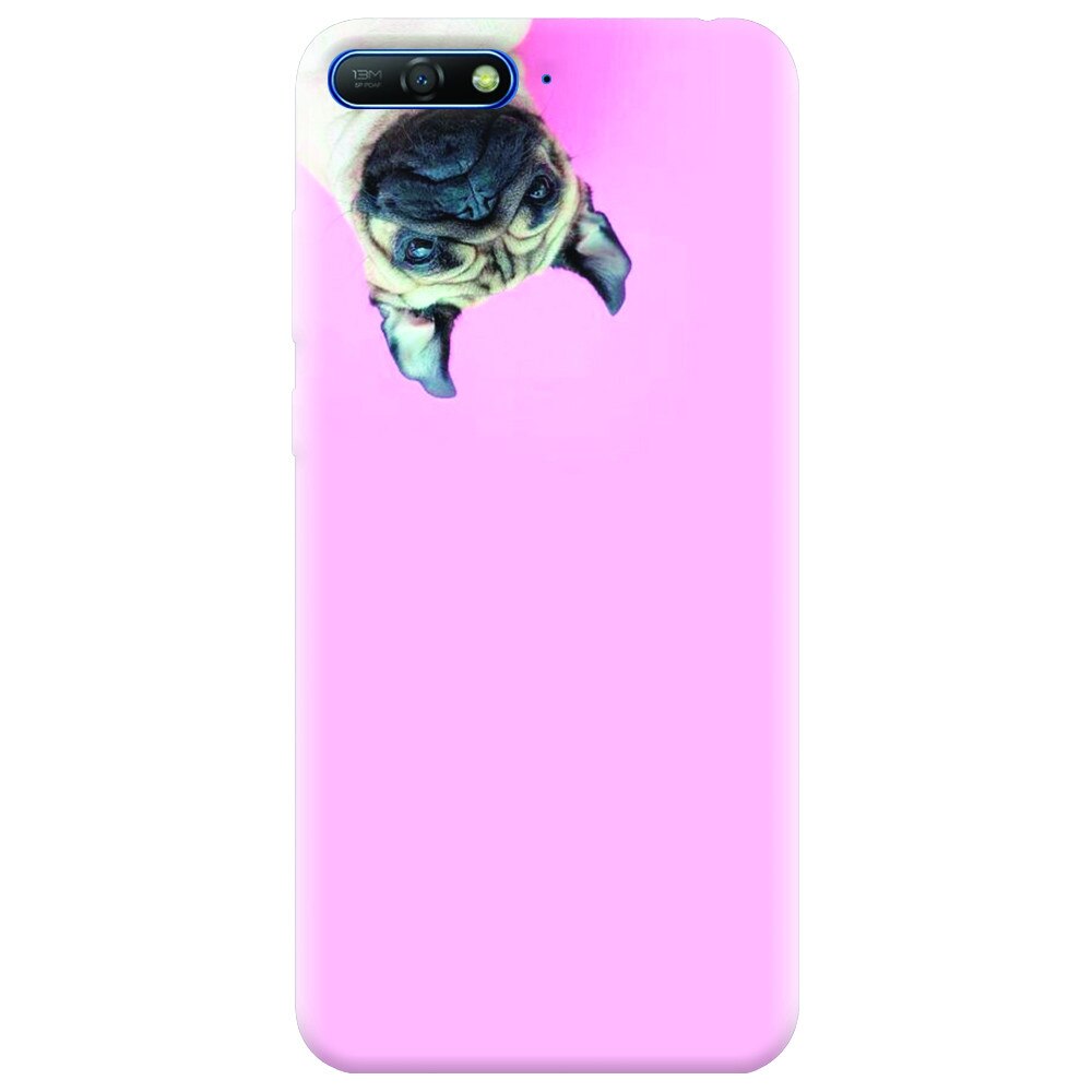 Husa silicon pentru Huawei Y6 2018, Dog And Pink