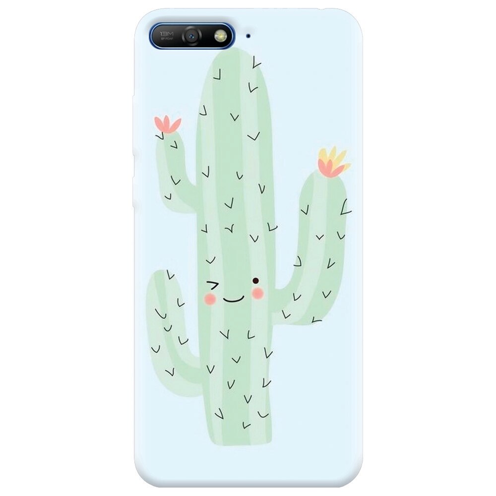 Husa silicon pentru Huawei Y6 2018, Cactus