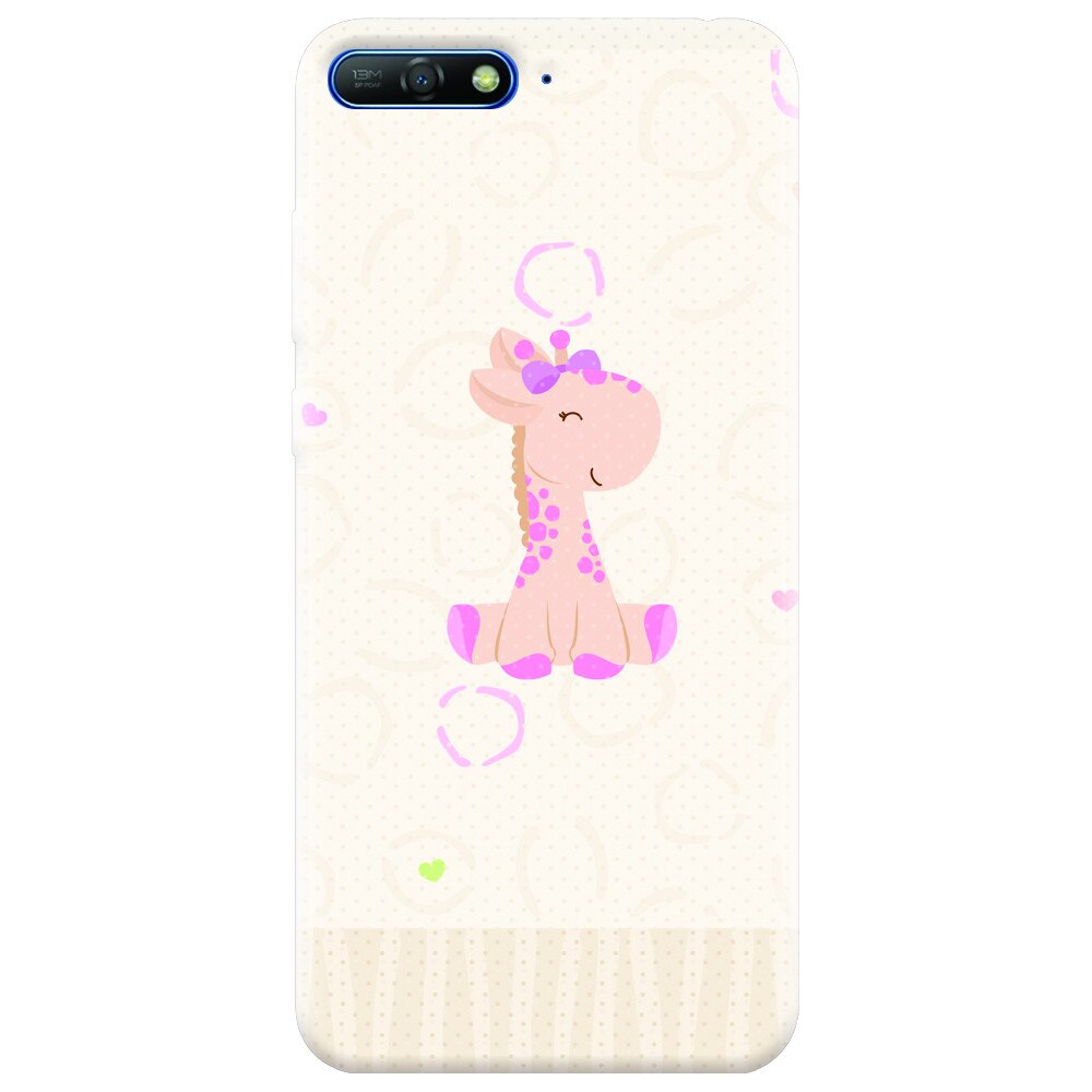 Husa silicon pentru Huawei Y6 2018, Giraffe Cute