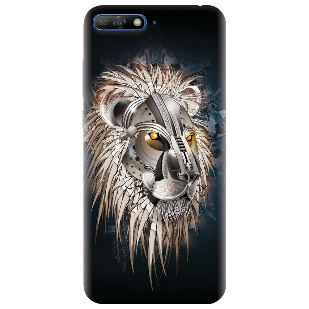 Husa silicon pentru Huawei Y6 2018, Abstract Lion 001