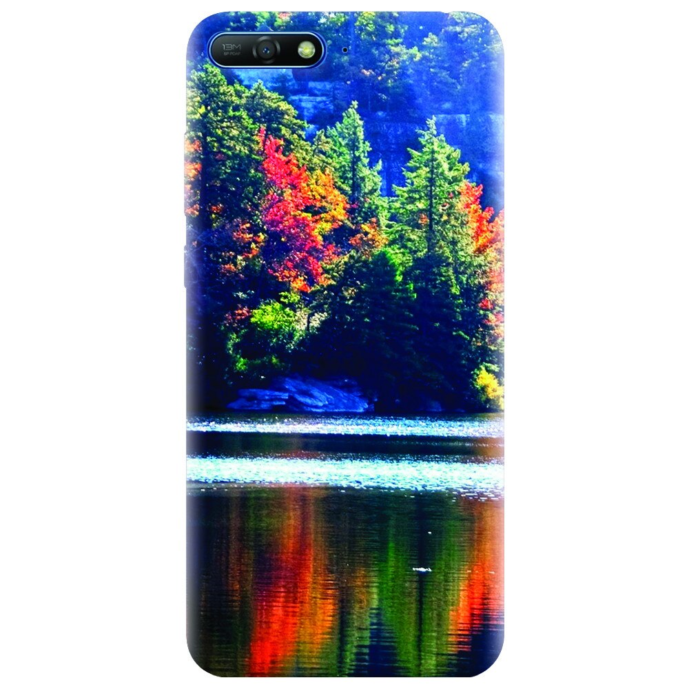 Husa silicon pentru Huawei Y6 2018, Lake Minnewaska Autumn
