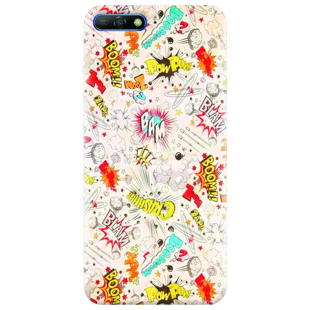 Husa silicon pentru Huawei Y6 2018, Vintage Comic