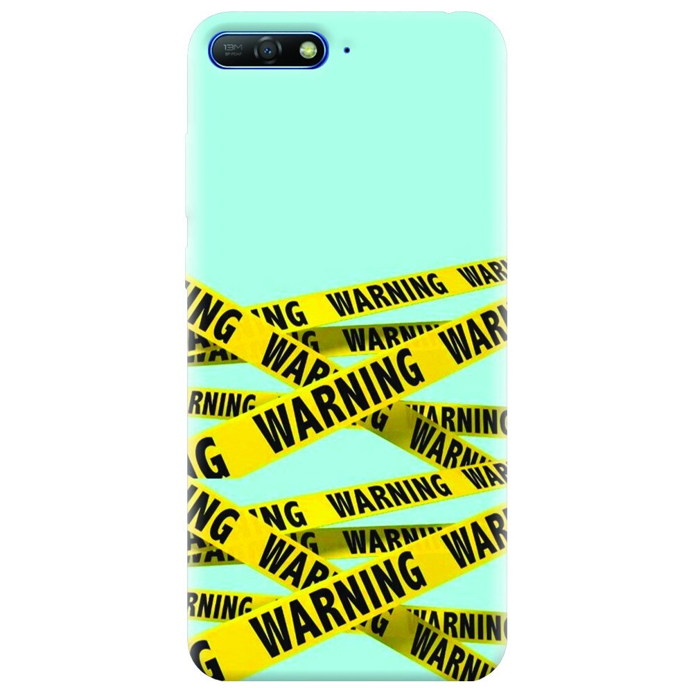 Husa silicon pentru Huawei Y6 2018, Warning