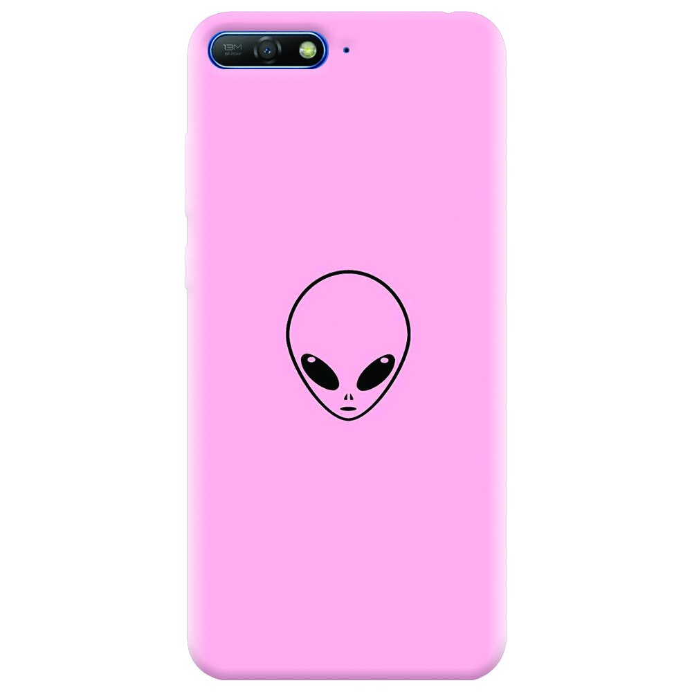 Husa silicon pentru Huawei Y6 2018, Pink Alien