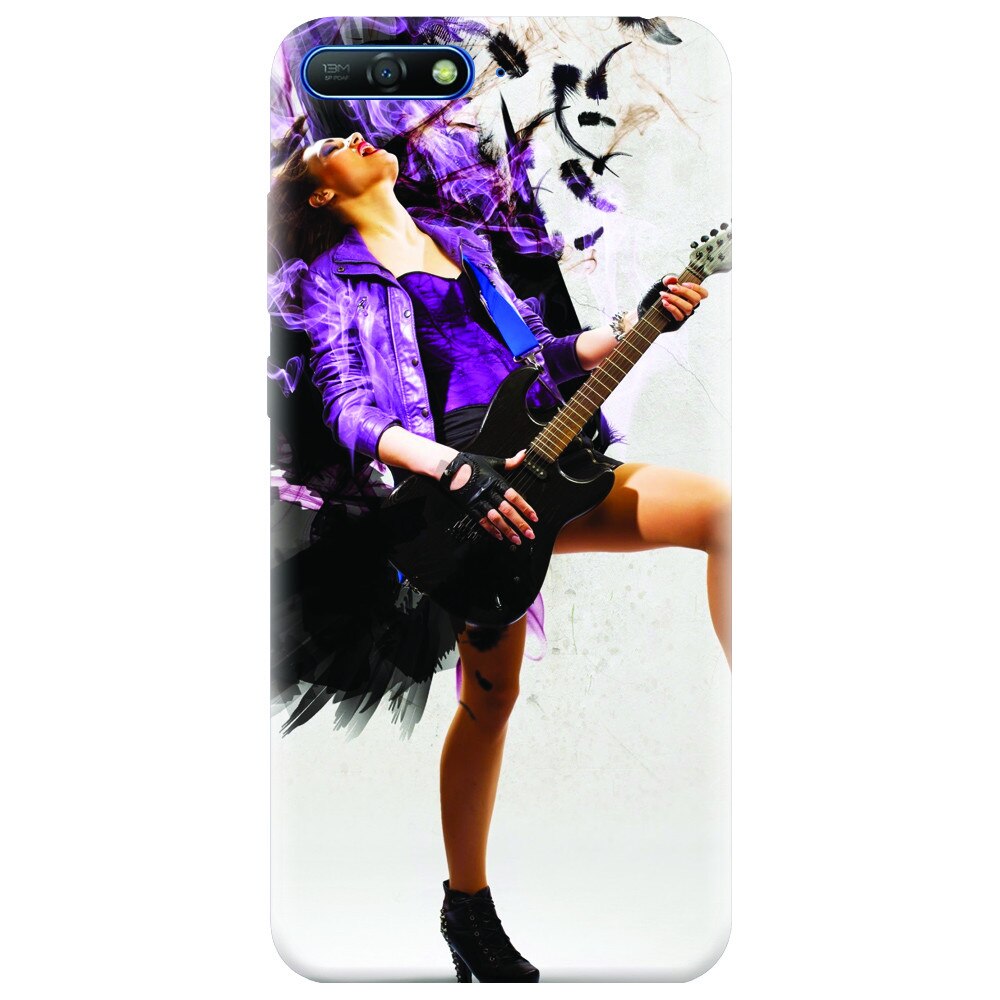 Husa silicon pentru Huawei Y6 2018, Rock Music Girl