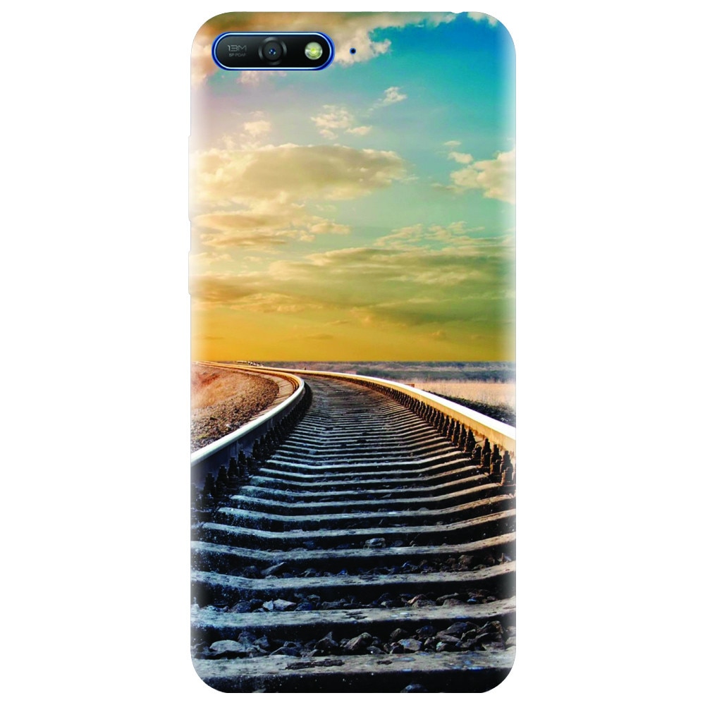 Husa silicon pentru Huawei Y6 2018, Railroad Horizon