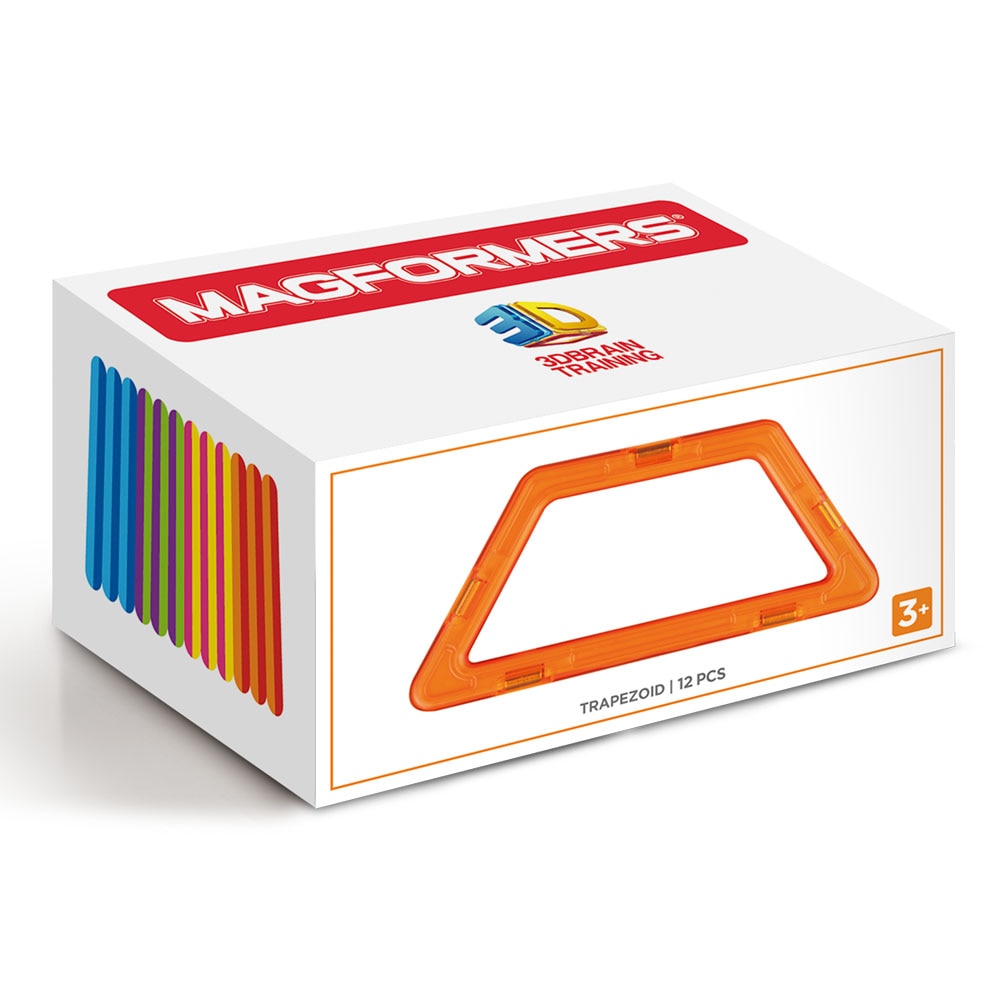 Set de constructie magnetic Magformers - Trapezoid, 12 piese