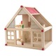 Casuta din lemn pentru papusi - lemn natur, cu mobilier si figurine