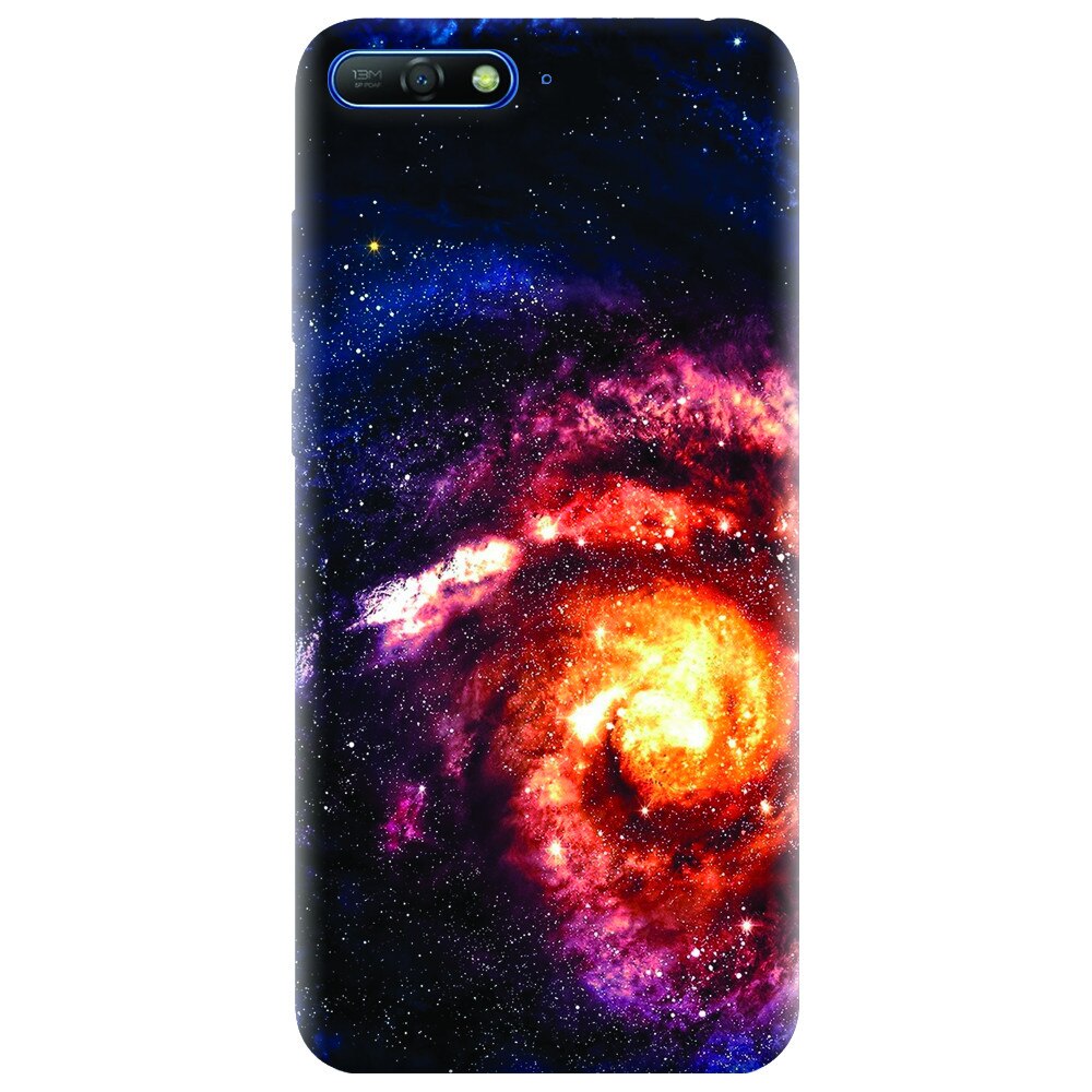Husa silicon pentru Huawei Y6 2018, Spiral Galaxy Illustration