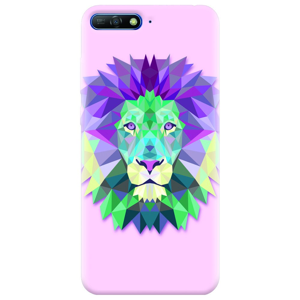 Husa silicon pentru Huawei Y6 2018, Polygon Lion